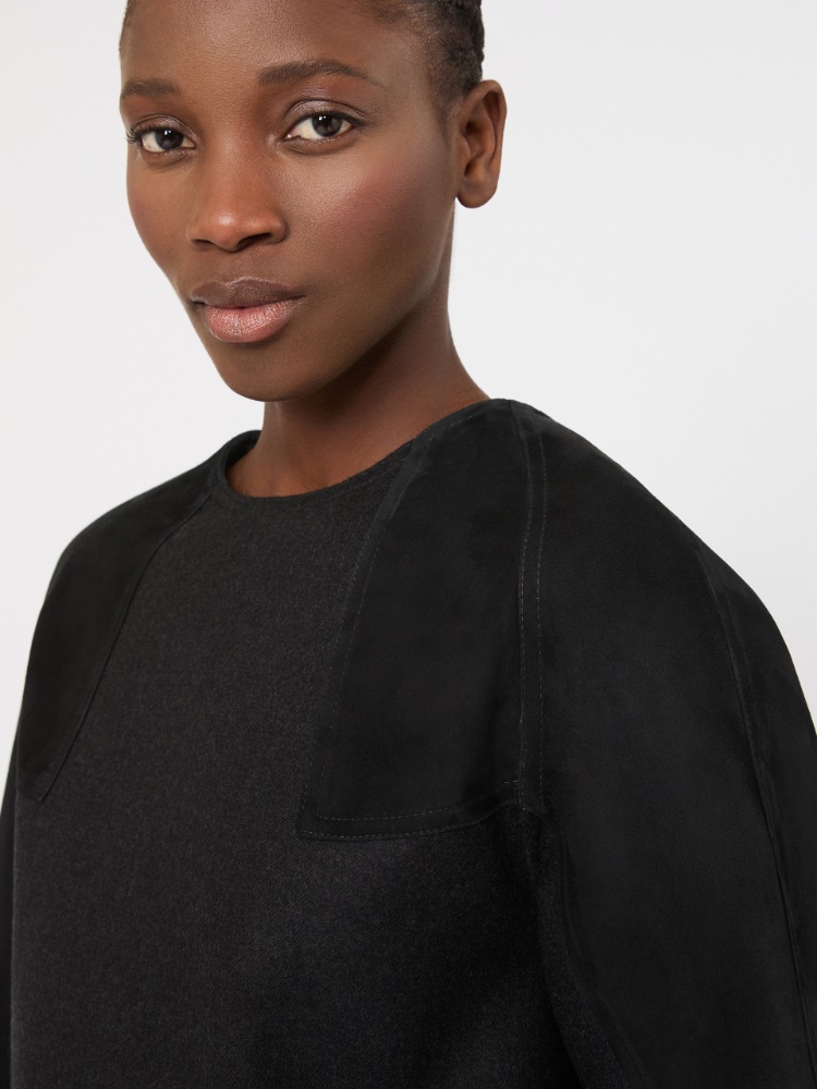 Wool flannel blouse - DARK GREY - Max Mara - 4