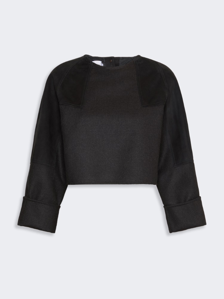 Wool flannel blouse