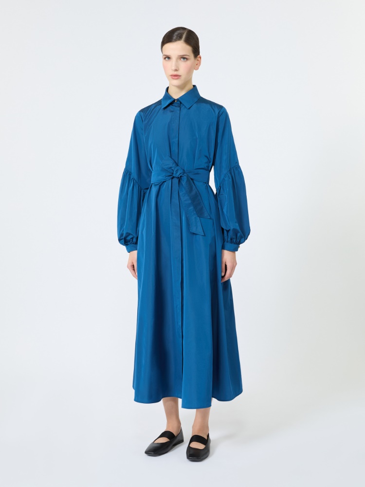 Taffeta shirt dress - NAVY - 2