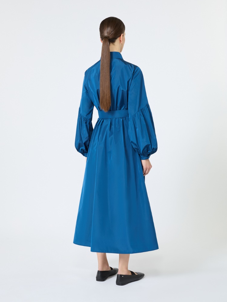 Taffeta shirt dress - NAVY - 3