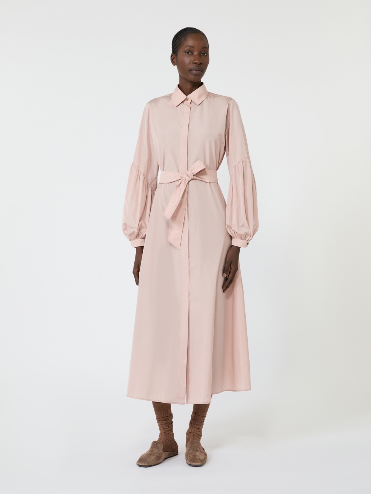 Taffeta shirt dress - POWDER - 2