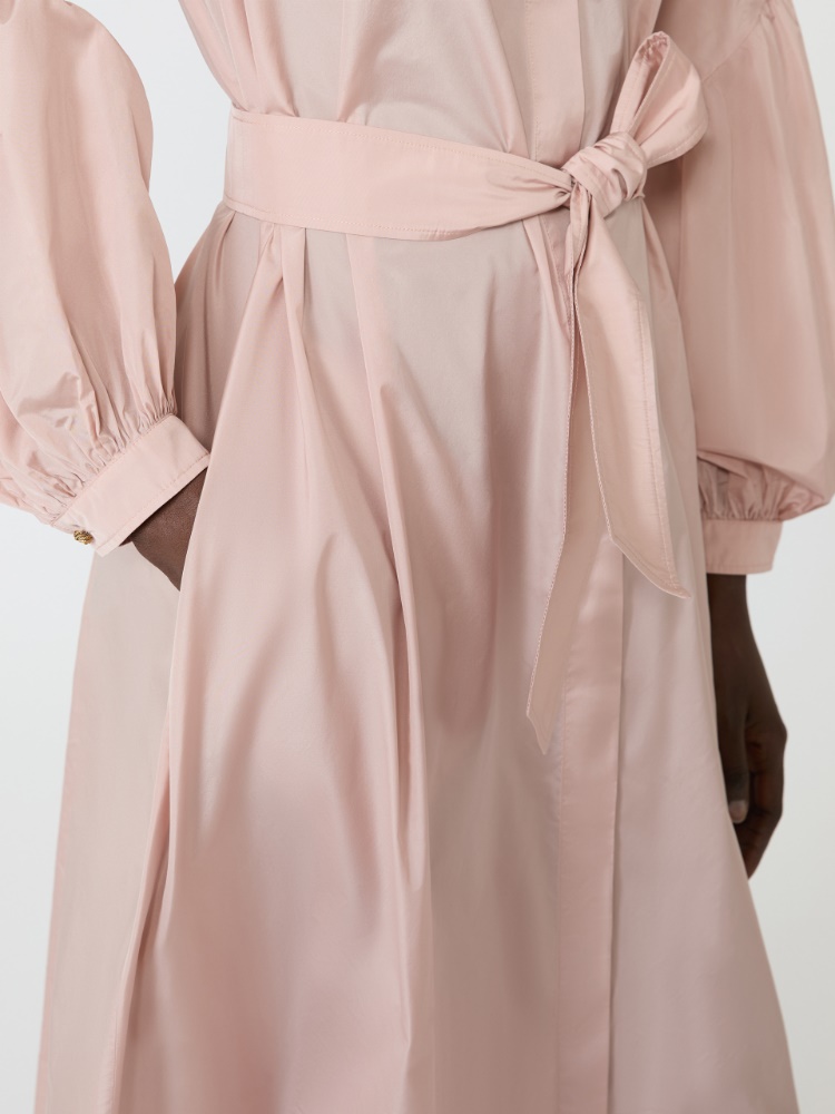 Taffeta shirt dress - POWDER - 5
