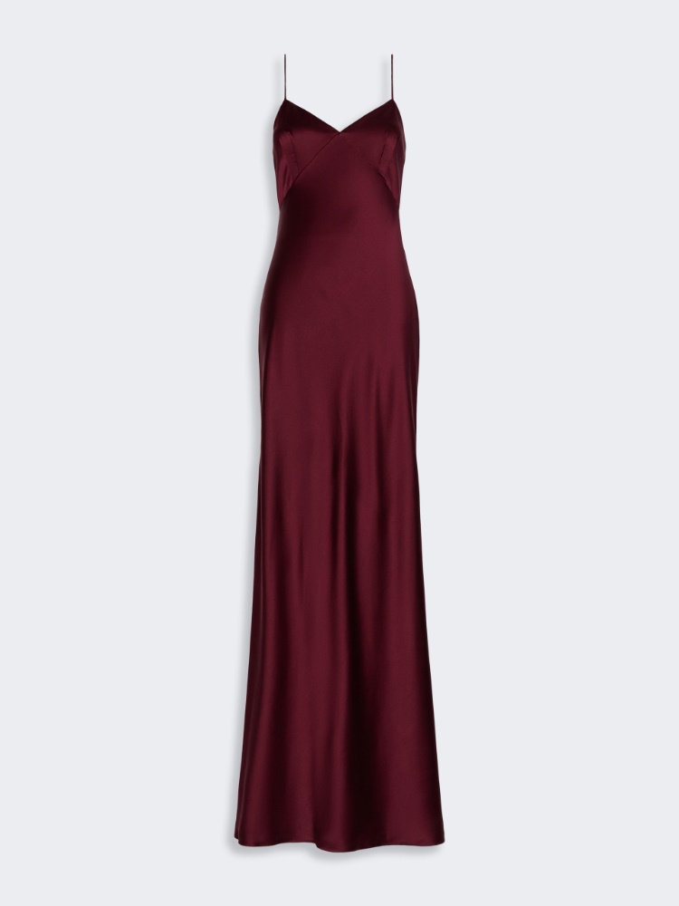Slipdress aus Seidensatin - BORDEAUX