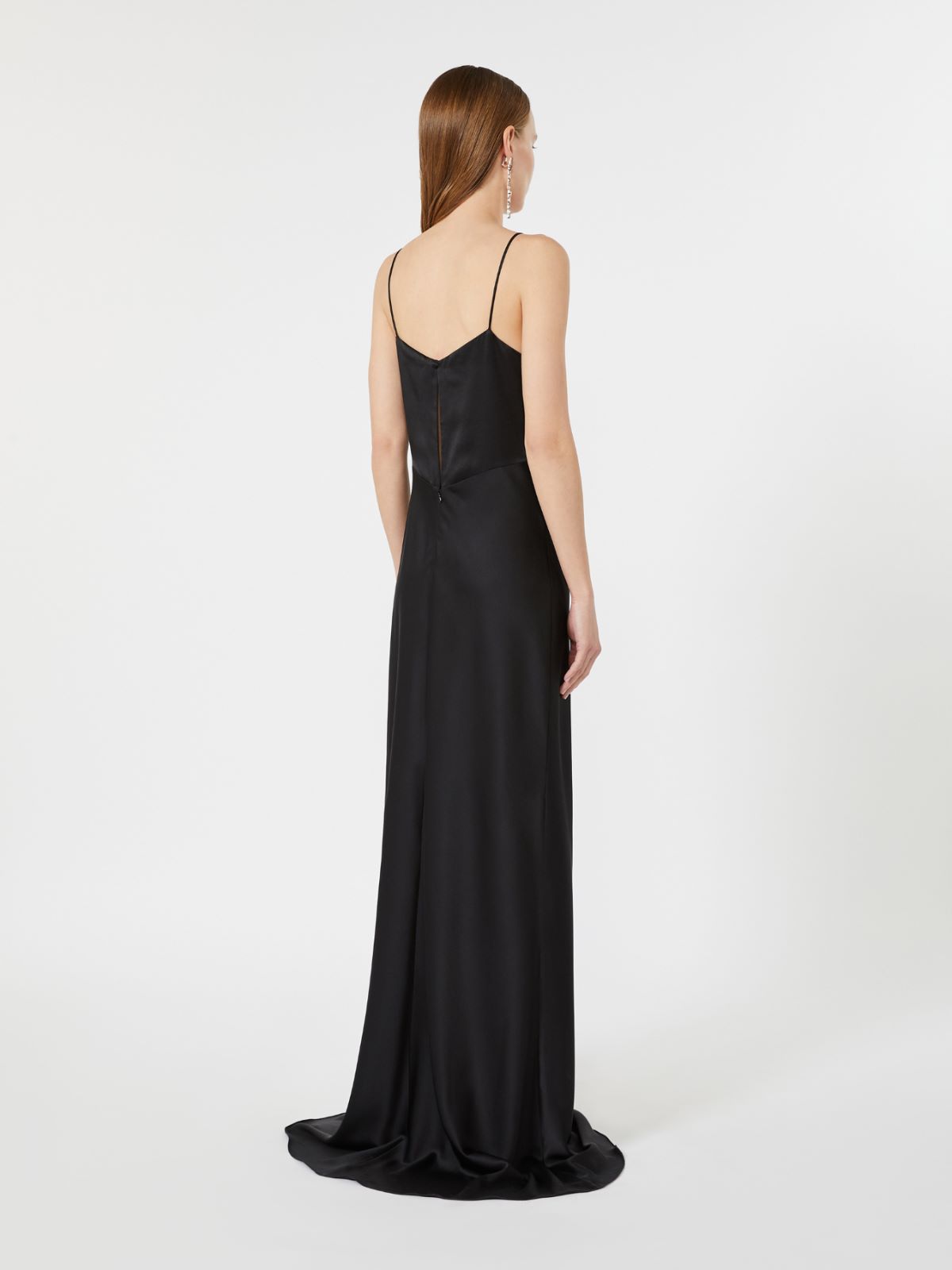 Slipdress aus Seidensatin - SCHWARZ - Max Mara - 3