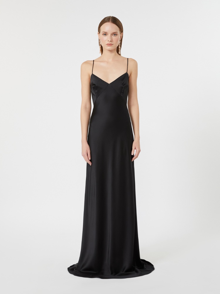 Slipdress aus Seidensatin - SCHWARZ - Max Mara