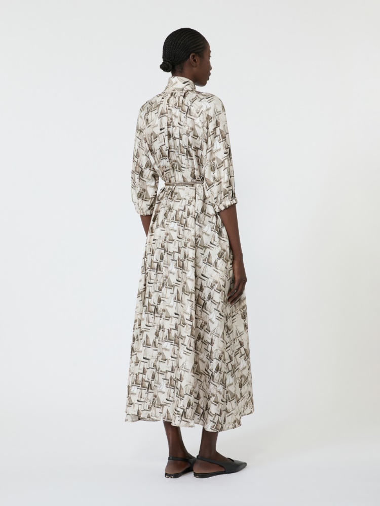 Kleid aus bedruckter Seide - STEIN - 3