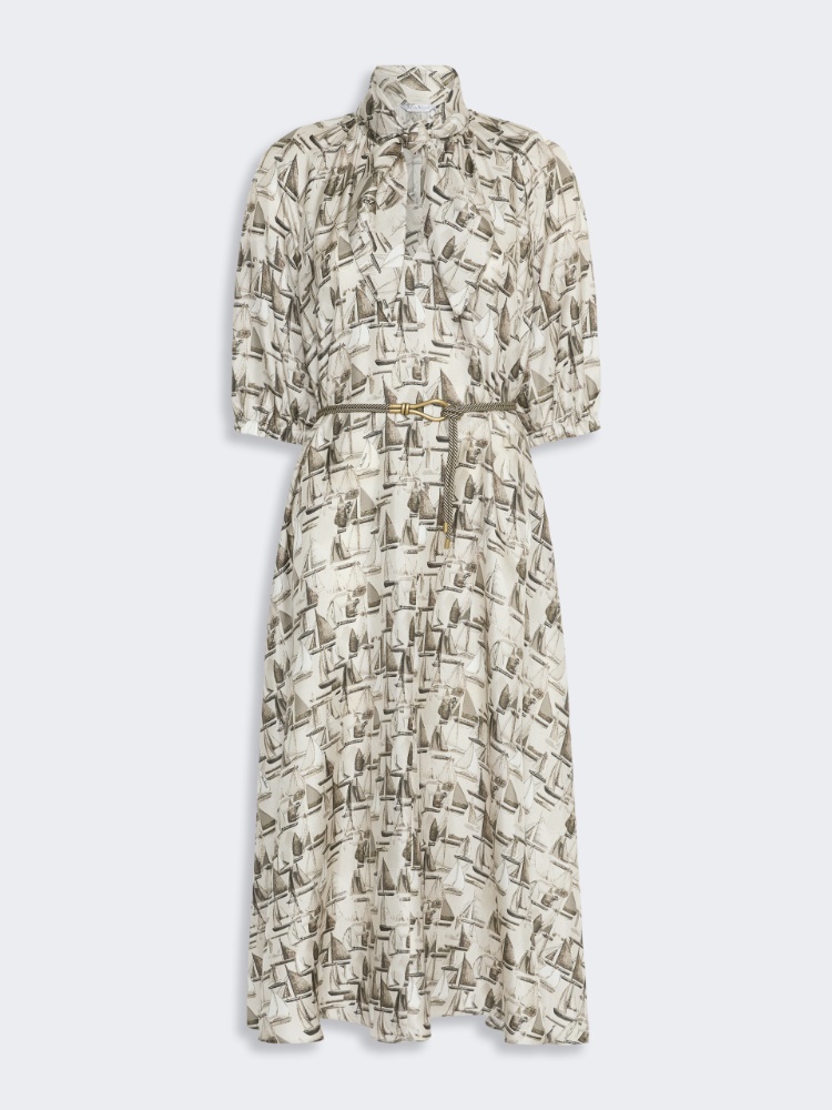 Kleid aus bedruckter Seide - STEIN