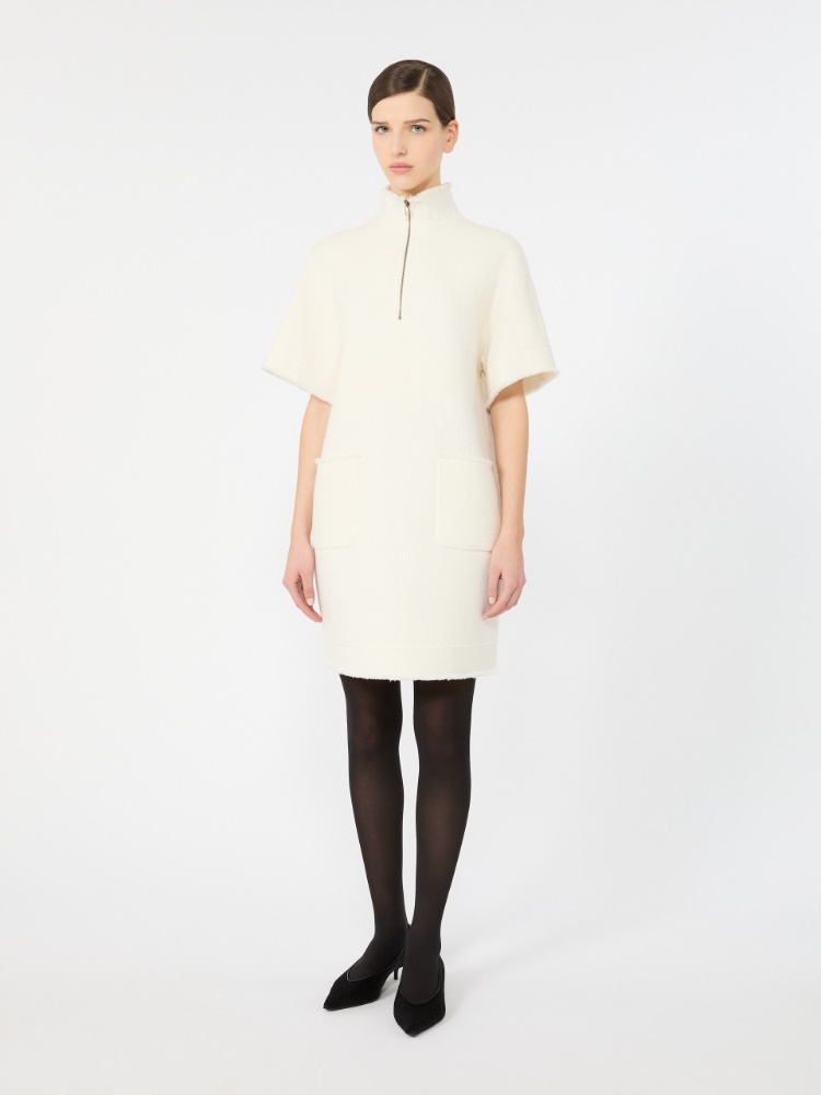 Wool jersey sweatshirt dress - WHITE - Max Mara - 2
