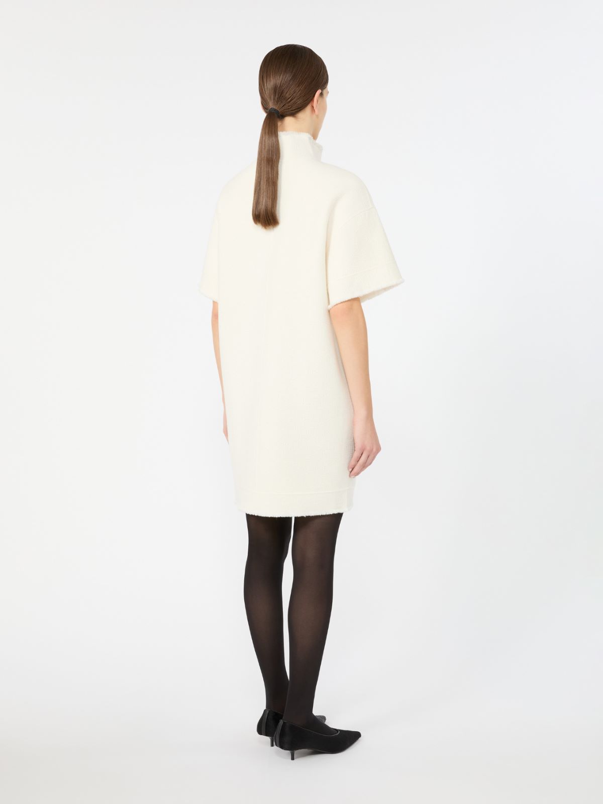 Wool jersey sweatshirt dress - WHITE - Max Mara - 3