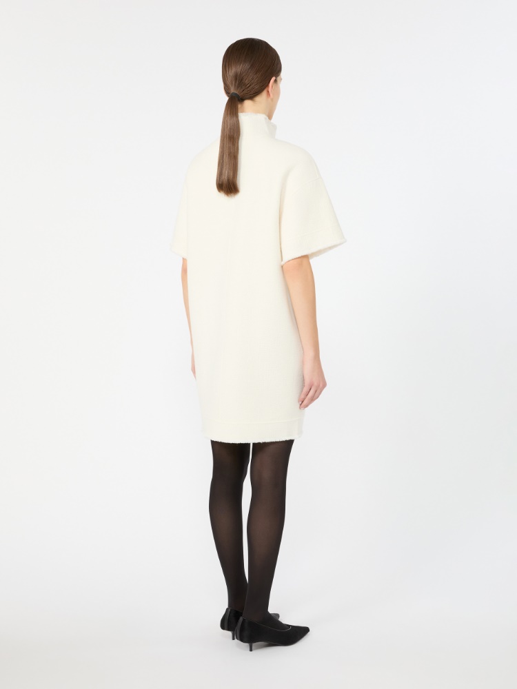 Wool jersey sweatshirt dress - WHITE - Max Mara - 3