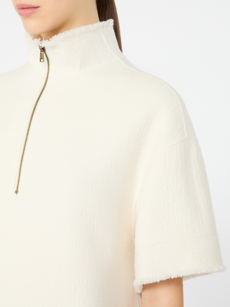 Wool jersey sweatshirt dress - WHITE - Max Mara - 4