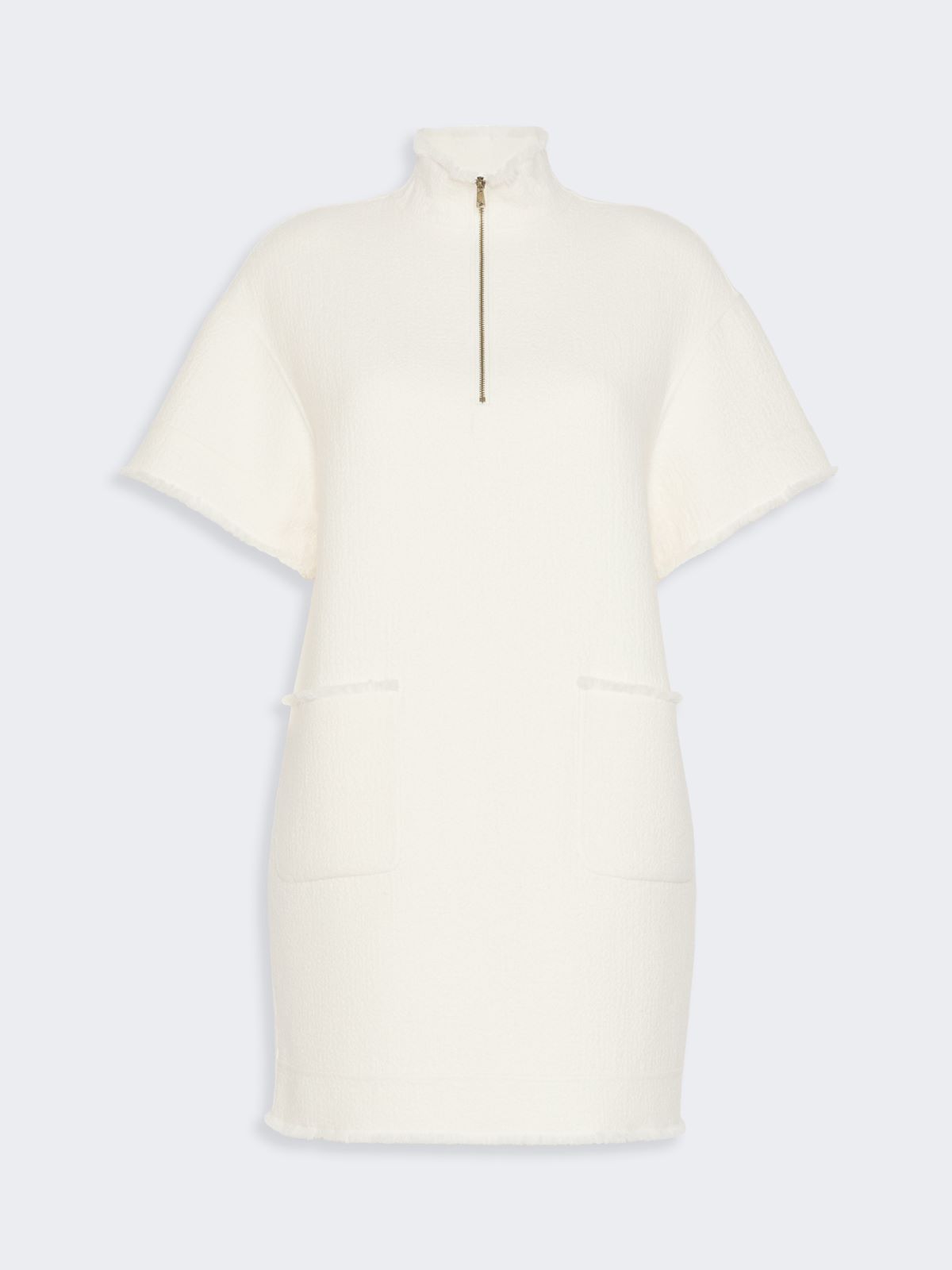 Wool jersey sweatshirt dress - WHITE - Max Mara - 6