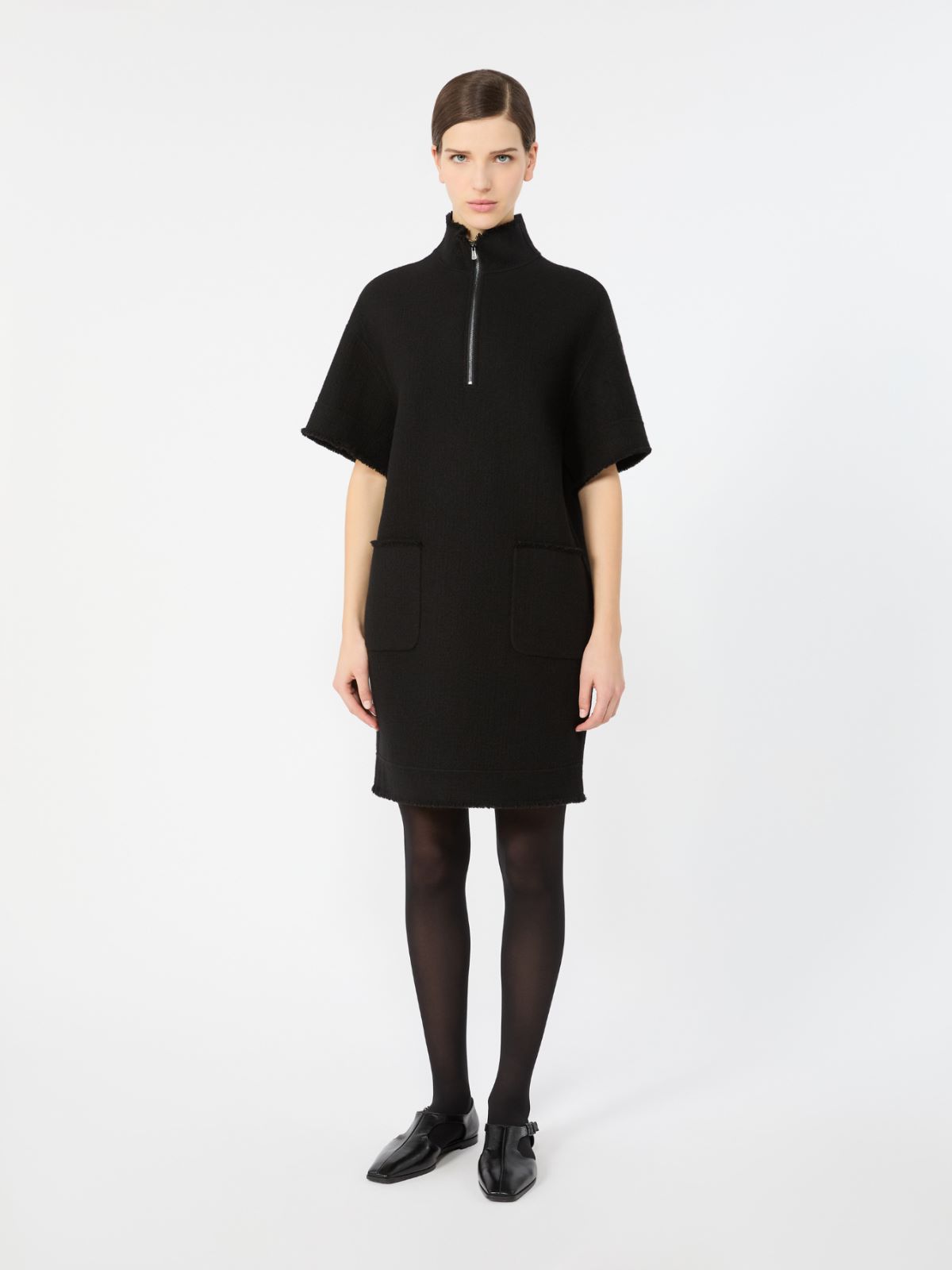 Wool jersey sweatshirt dress - BLACK - Max Mara - 2