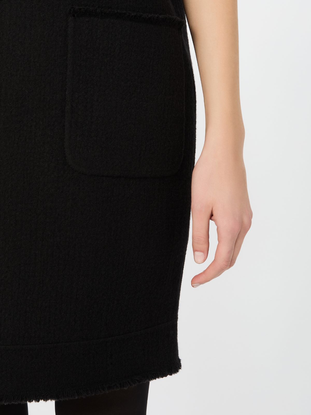 Wool jersey sweatshirt dress - BLACK - Max Mara - 5