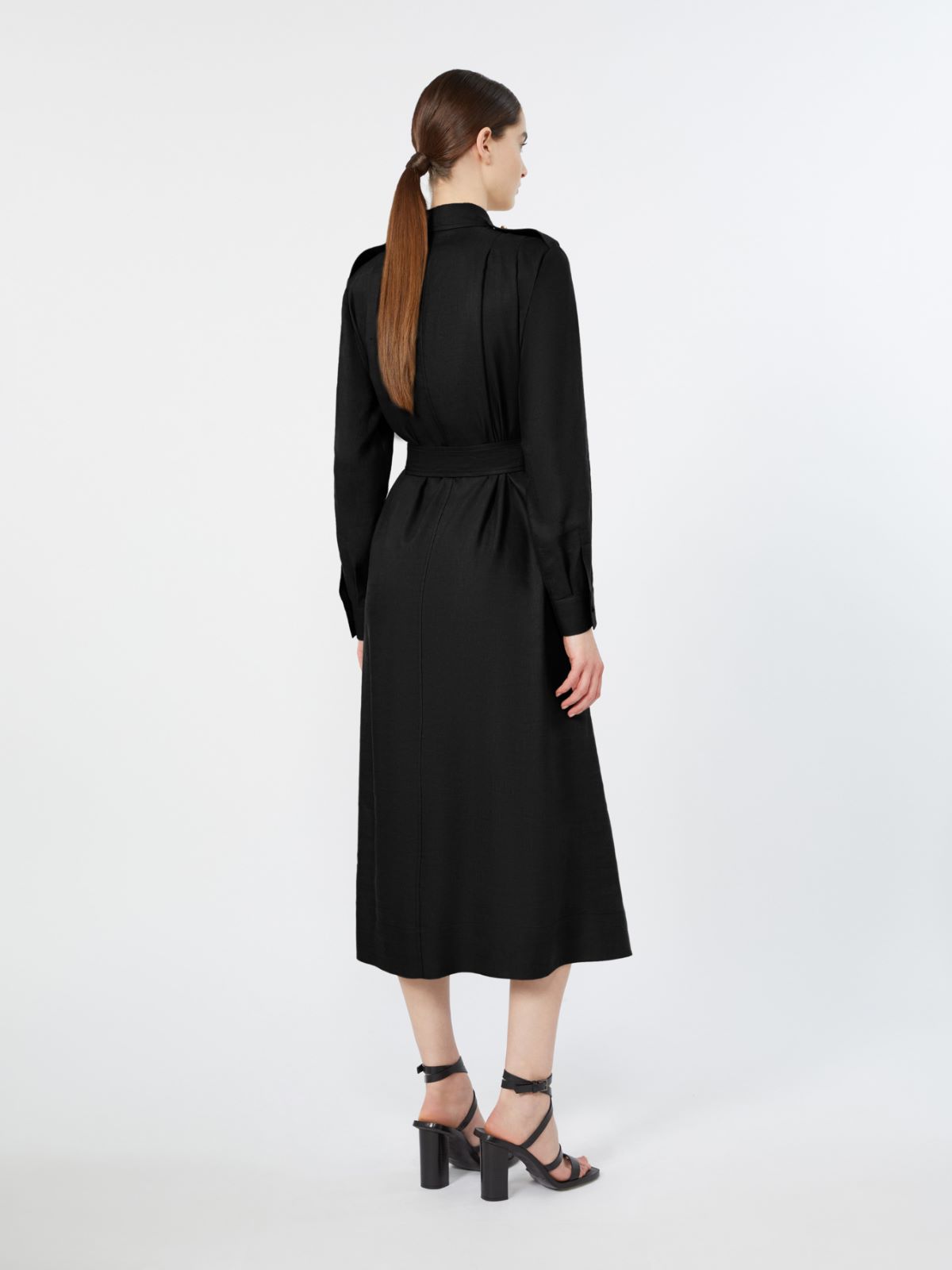 피오브라 린넨 드레스 - BLACK - Max Mara - 3
