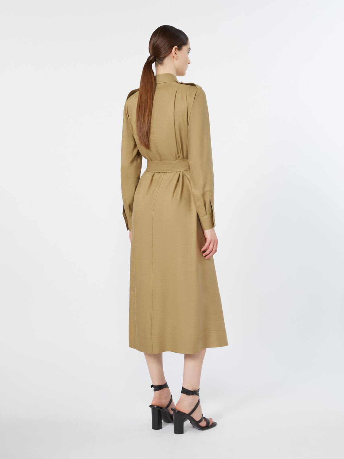 피오브라 린넨 드레스 - KAKI - Max Mara - 3