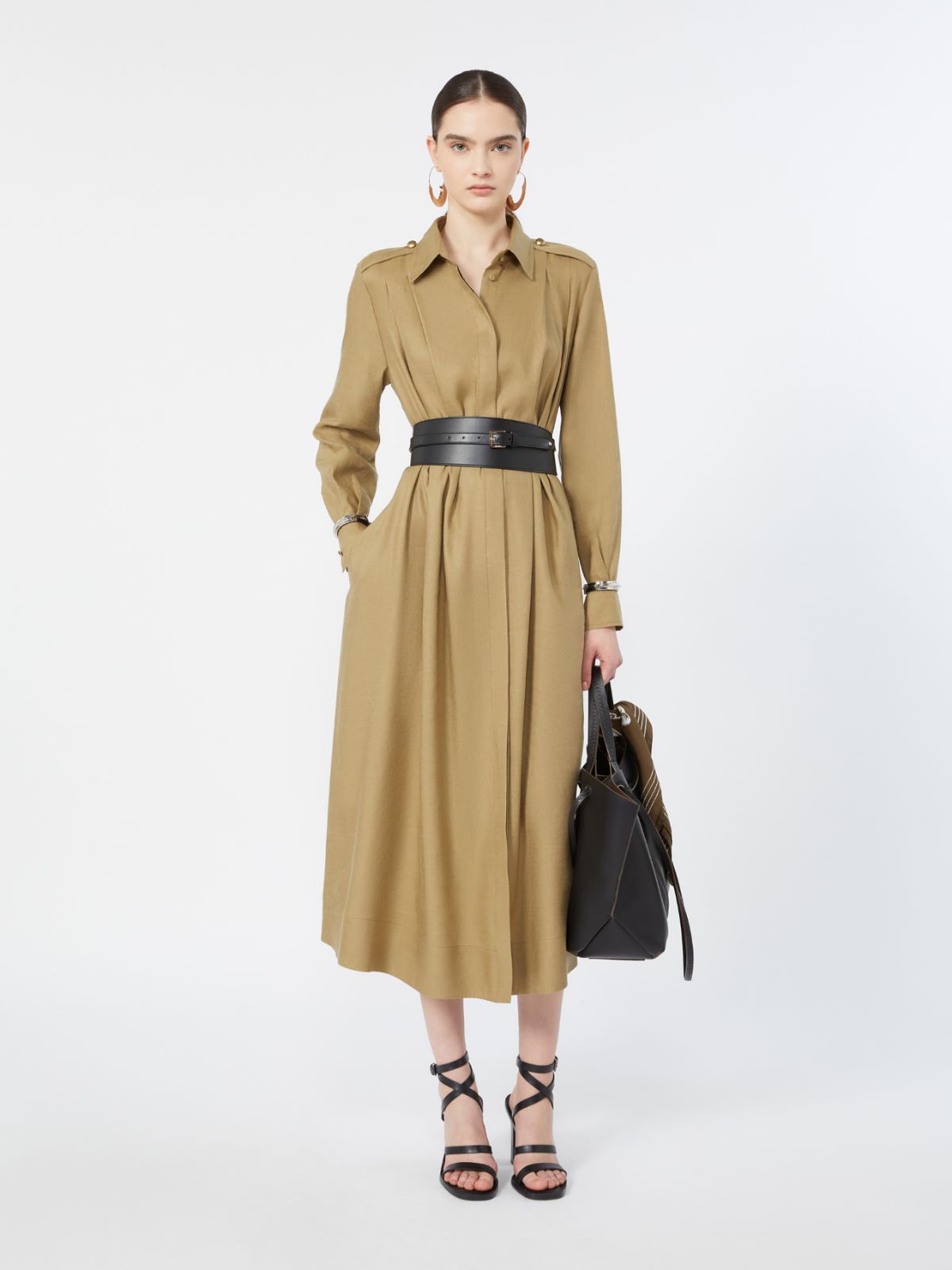 피오브라 린넨 드레스 - KAKI - Max Mara