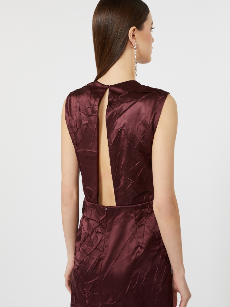 Satin princess-line dress - BORDEAUX - Max Mara - 4