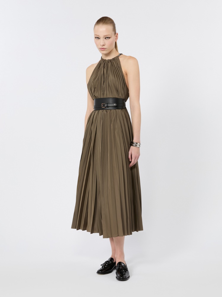 Vestido sin mangas de tafetán plisado - FANGO