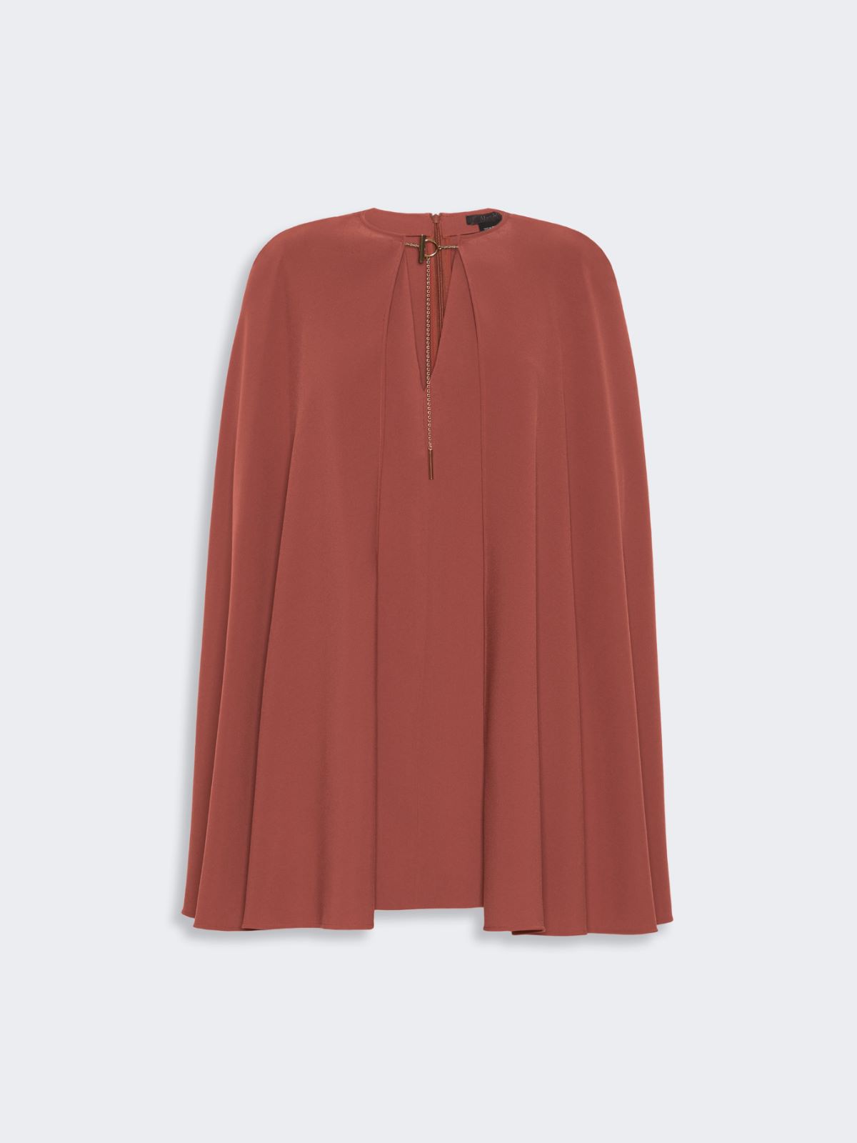 Robe courte effet cape en cady - VIEUX ROSE - Max Mara - 6