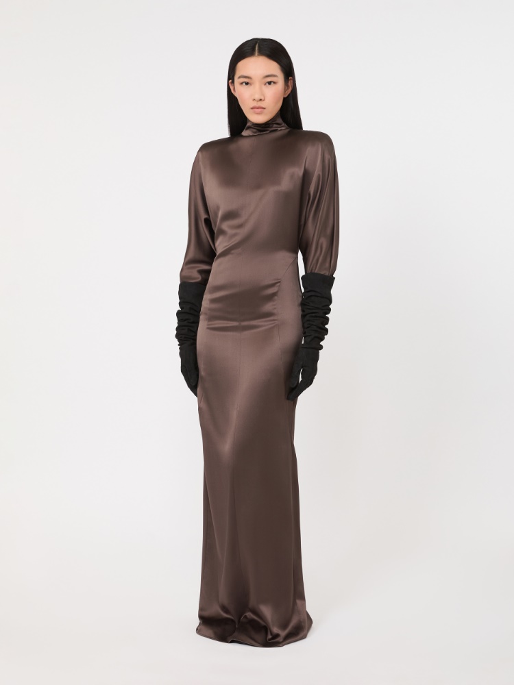 Long silk-satin dress - MUD