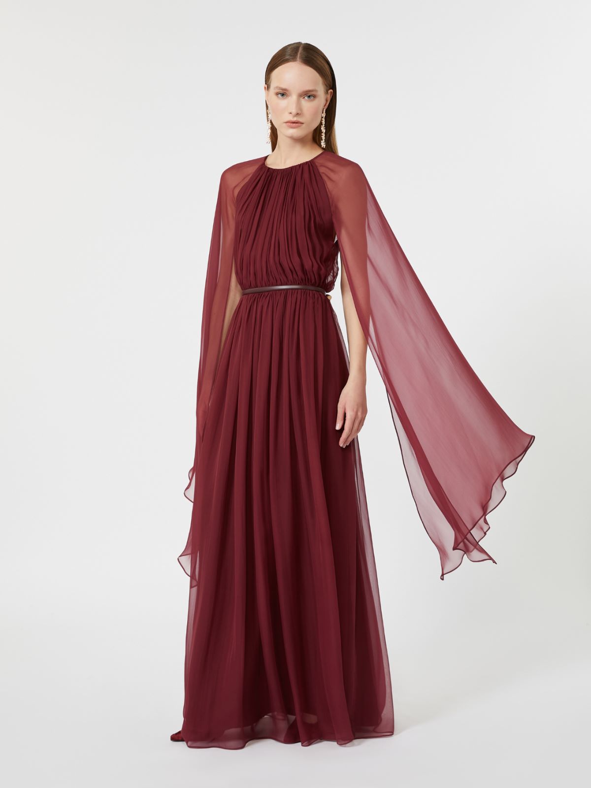 Silk chiffon dress - BORDEAUX - Max Mara - 2