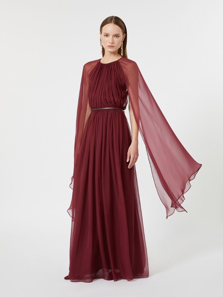 Silk chiffon dress - BORDEAUX - Max Mara - 2