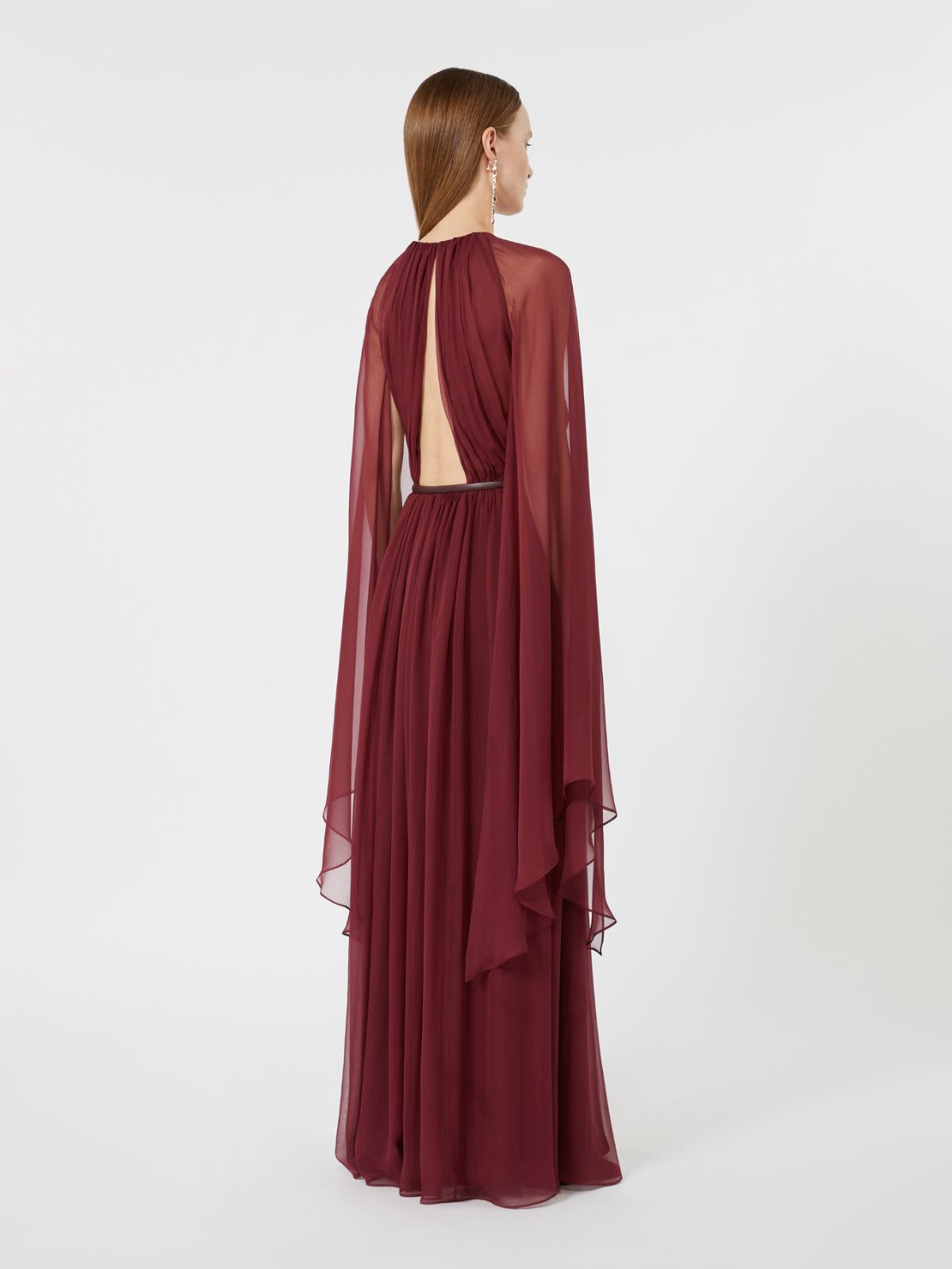 Silk chiffon dress - BORDEAUX - Max Mara - 3