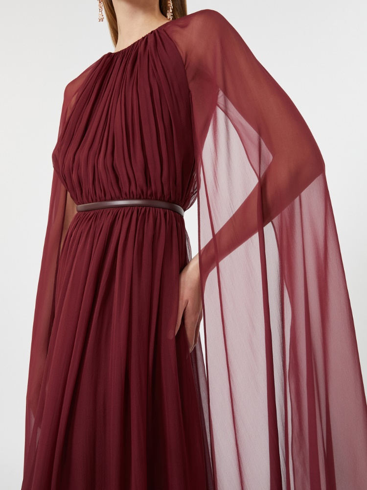 Silk chiffon dress - BORDEAUX - Max Mara - 4