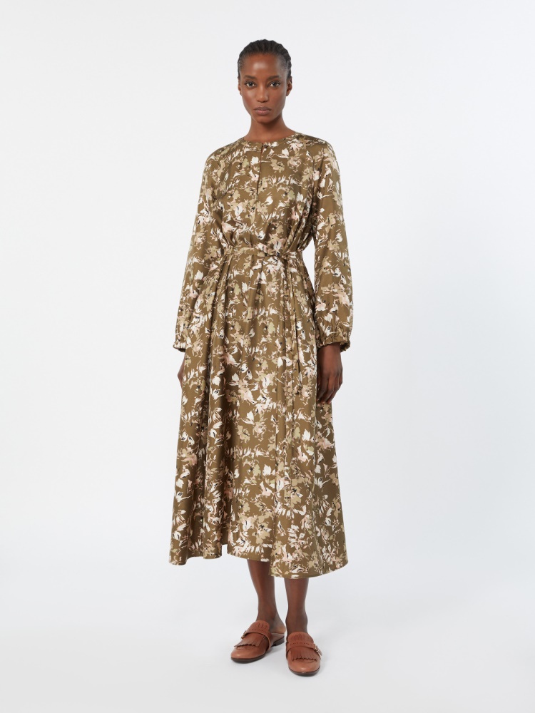 Printed silk twill dress - KAKI - Max Mara - 2