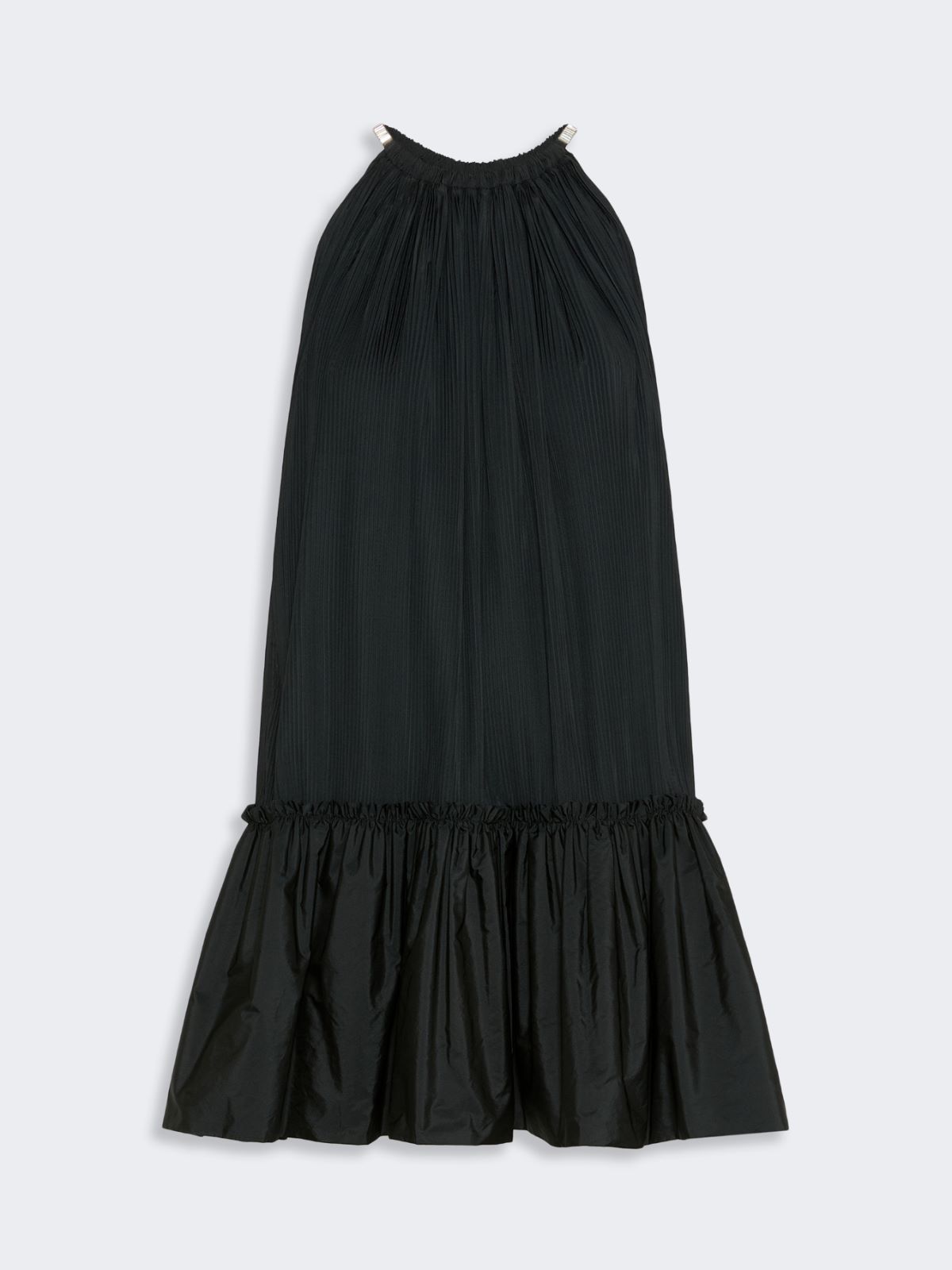 Short sleeveless dress in pleated taffeta - BLACK - Max Mara - 5