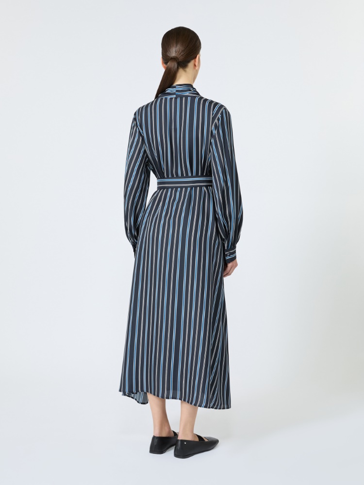Printed twill shirt dress - ULTRAMARINE - 3