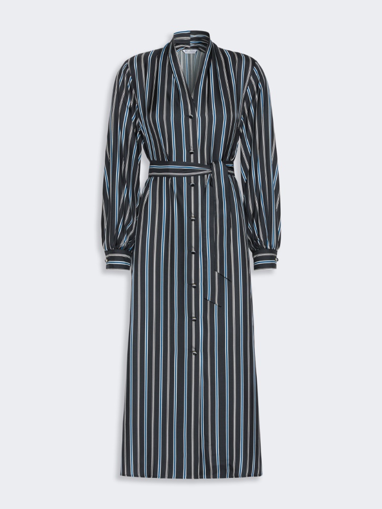 Printed twill shirt dress - ULTRAMARINE - 6