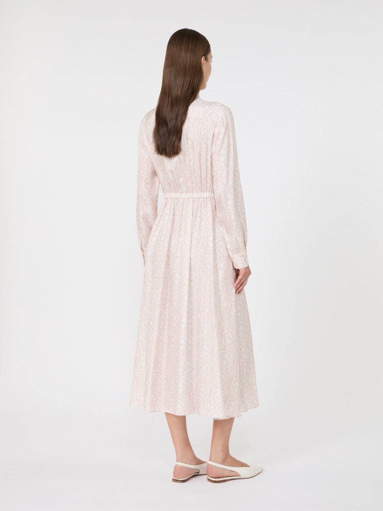 Long printed silk shirt dress - POWDER - Max Mara - 3