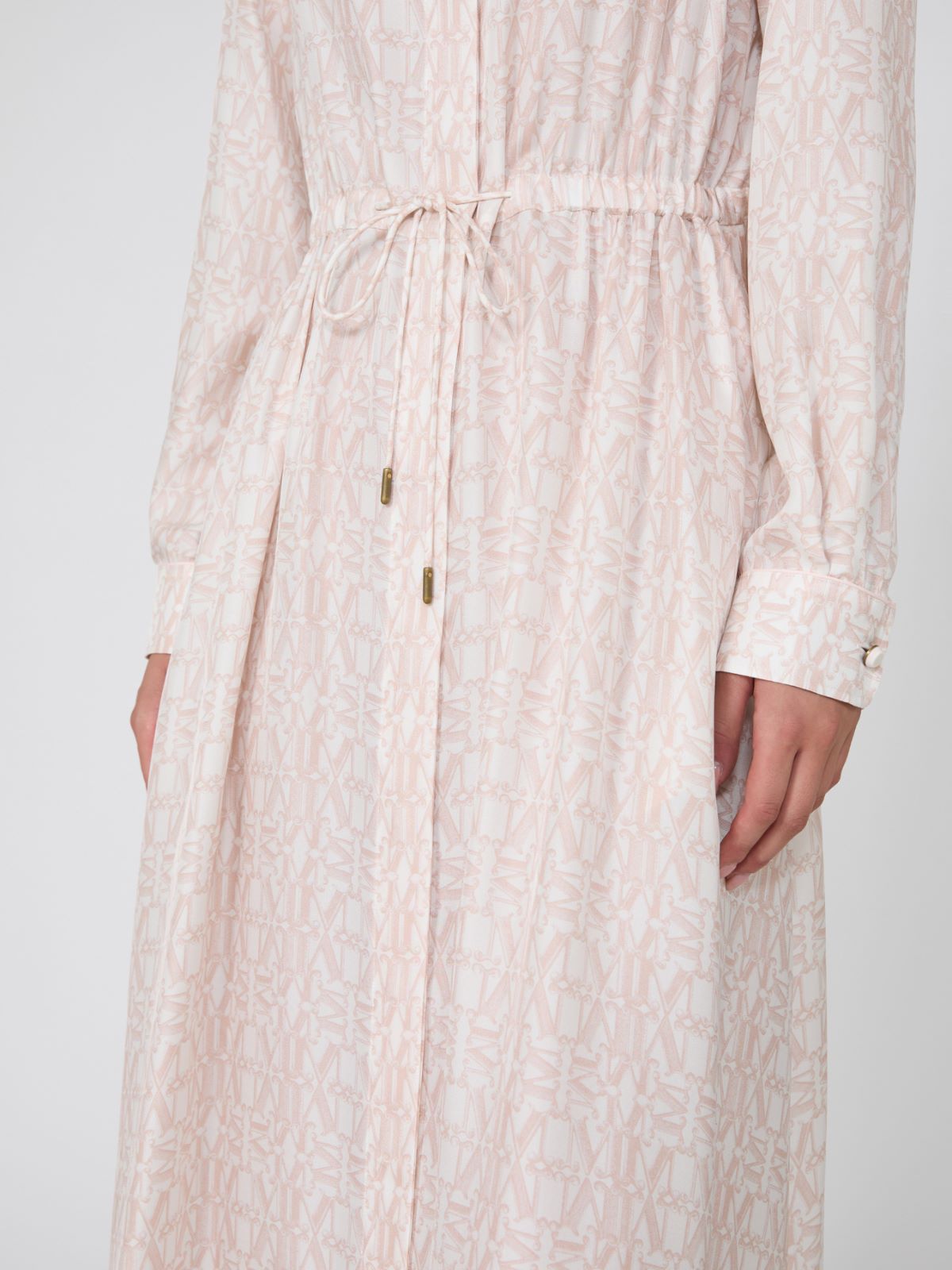 Long printed silk shirt dress - POWDER - Max Mara - 5