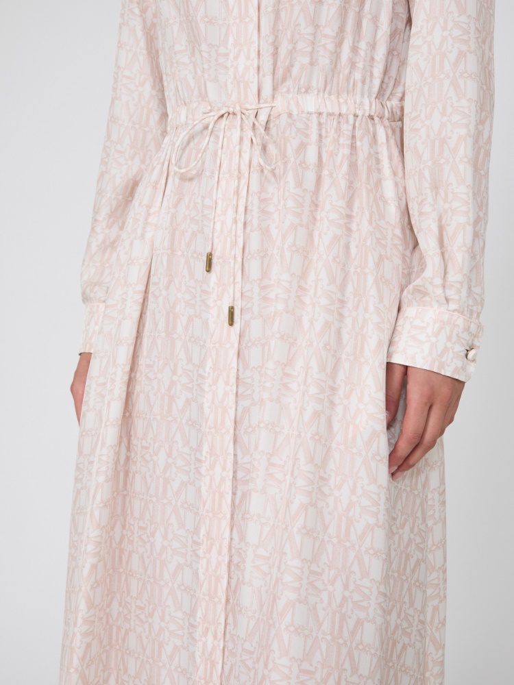 Long printed silk shirt dress - POWDER - Max Mara - 5