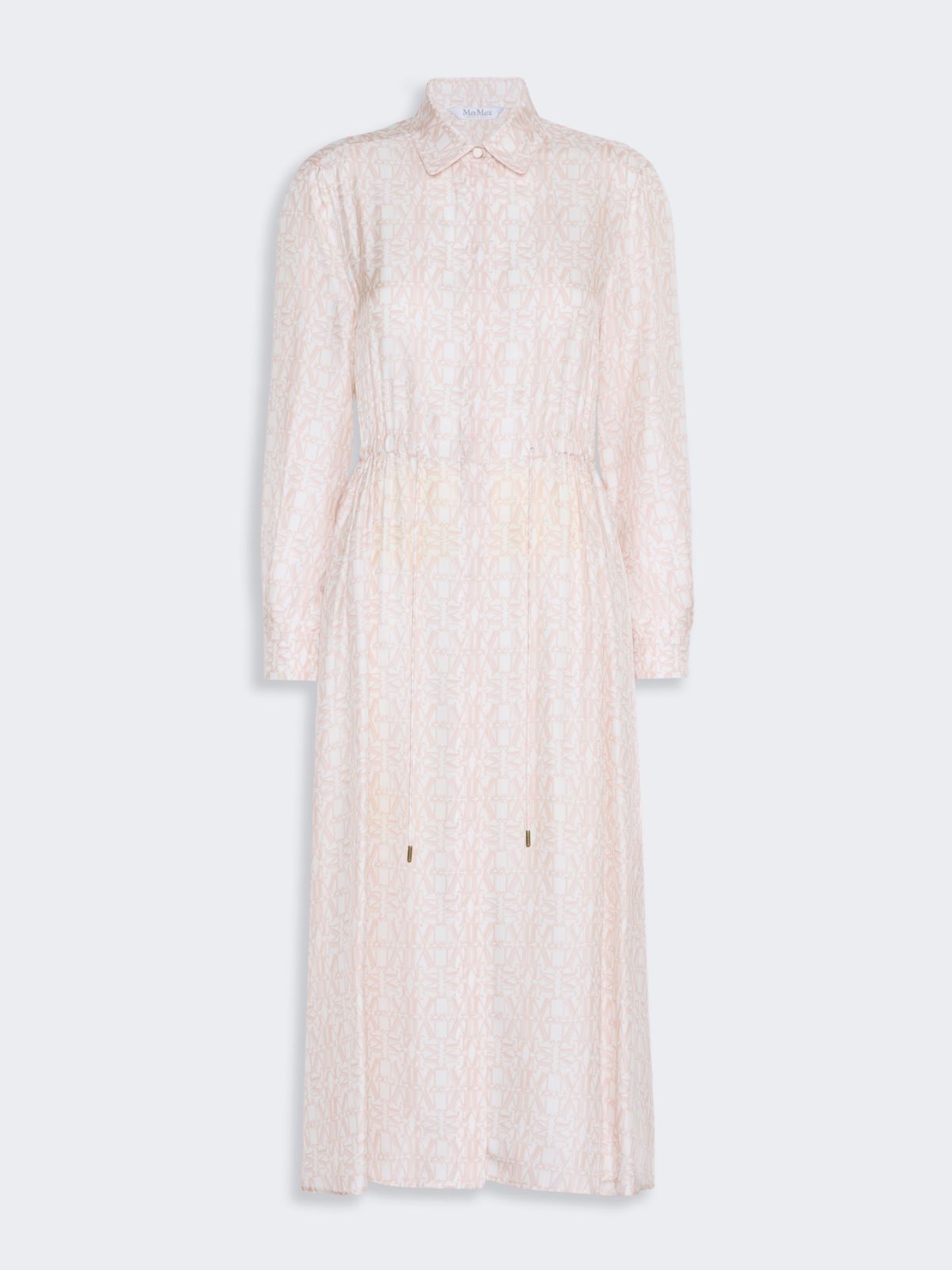 Long printed silk shirt dress - POWDER - Max Mara - 6