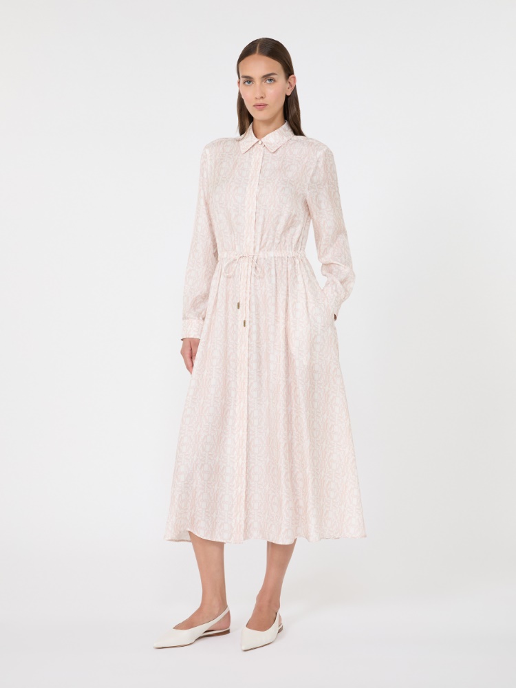 Long printed silk shirt dress - POWDER - Max Mara