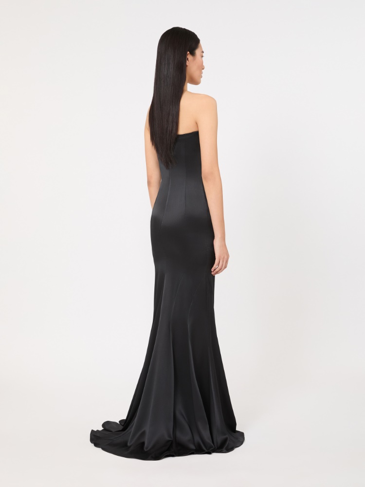 Silk satin bustier dress - DARK GREY - Max Mara - 3