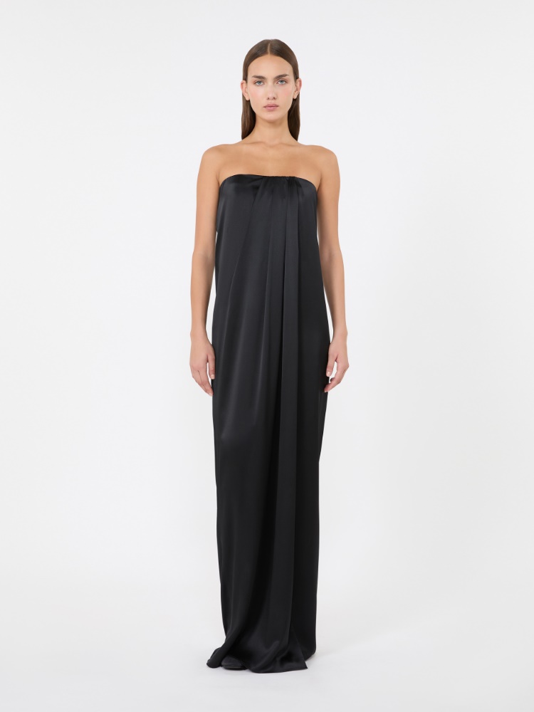 Long silk bustier dress - BLACK - Max Mara - 2