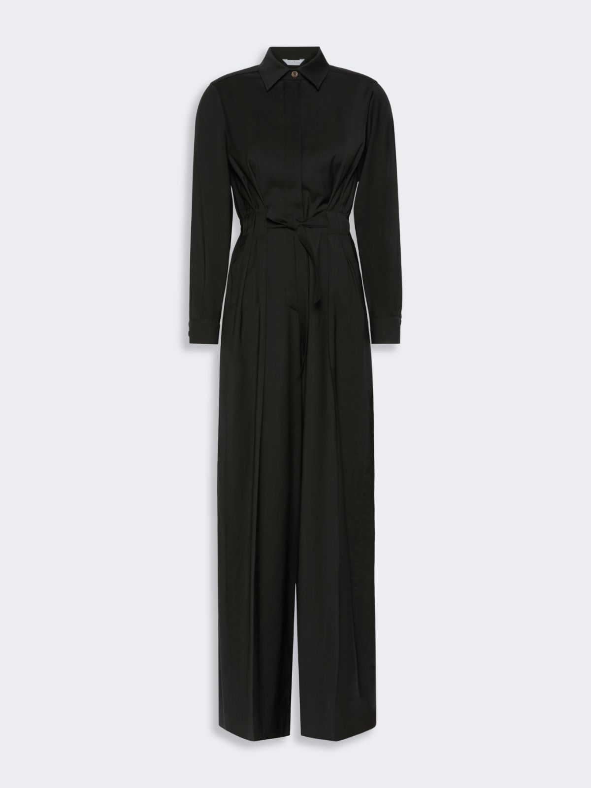 Pure wool canvas jumpsuit - BLACK - Max Mara - 6