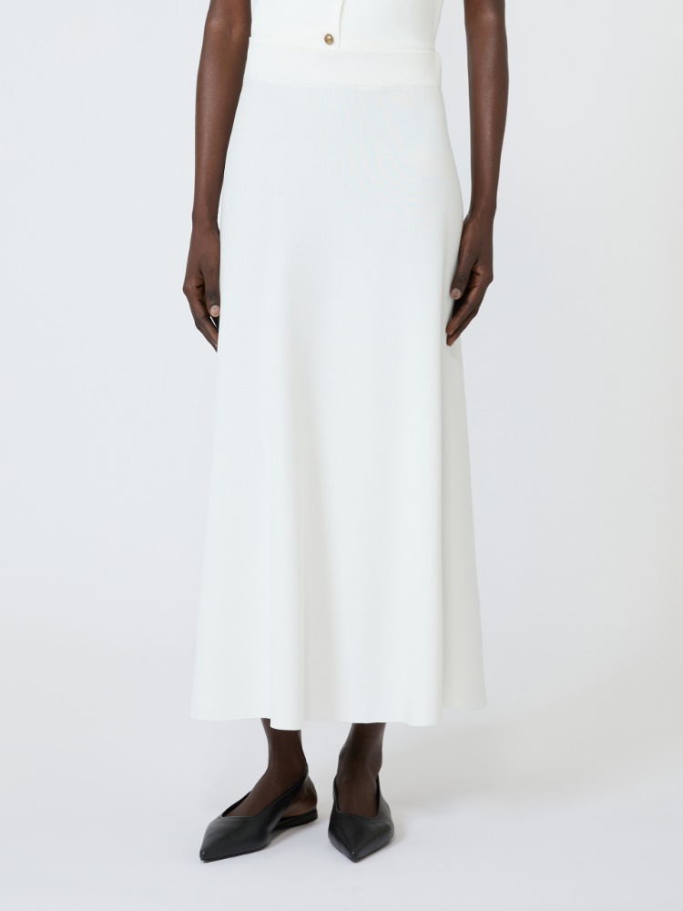 Viscose yarn skirt - WHITE - 2