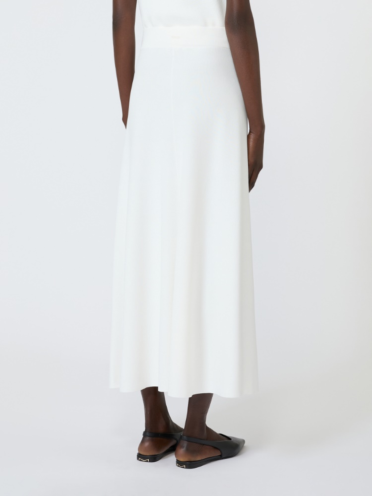 Viscose yarn skirt - WHITE - 3