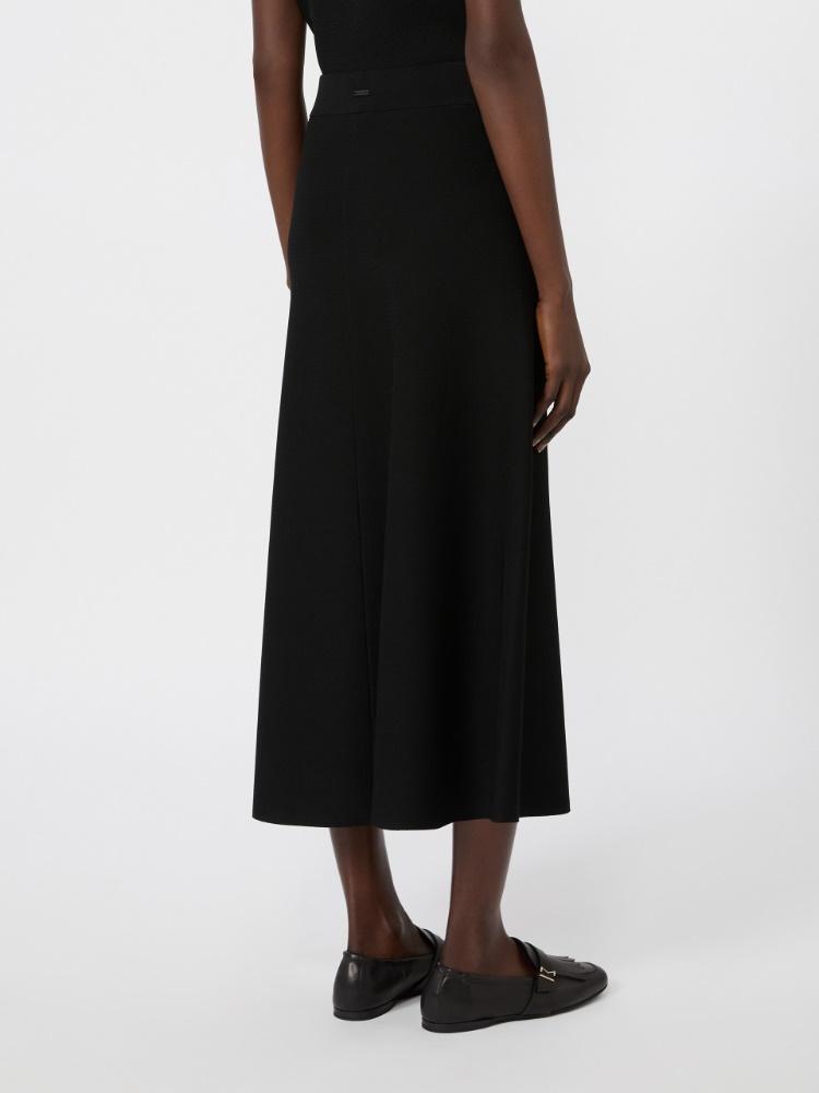 Viscose yarn skirt - BLACK - 3
