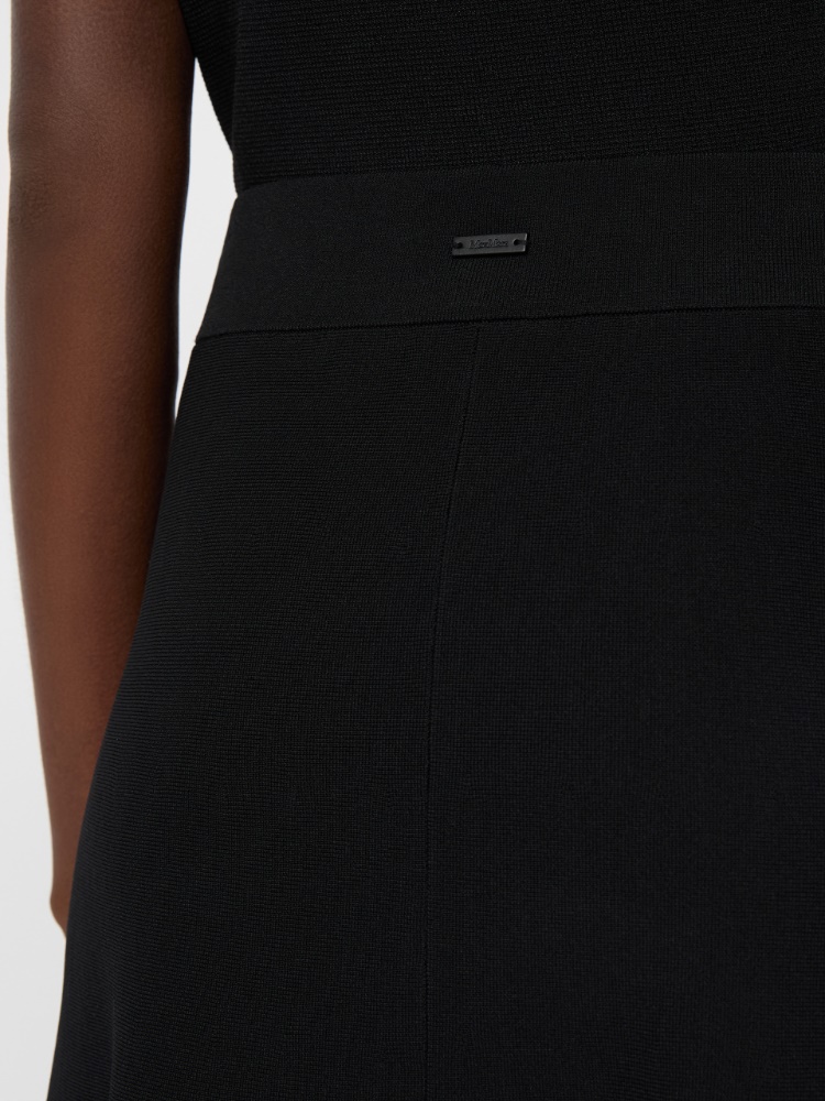 Viscose yarn skirt - BLACK - 4
