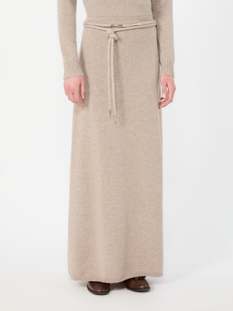 Long cashmere yarn skirt - SAND - Max Mara - 2