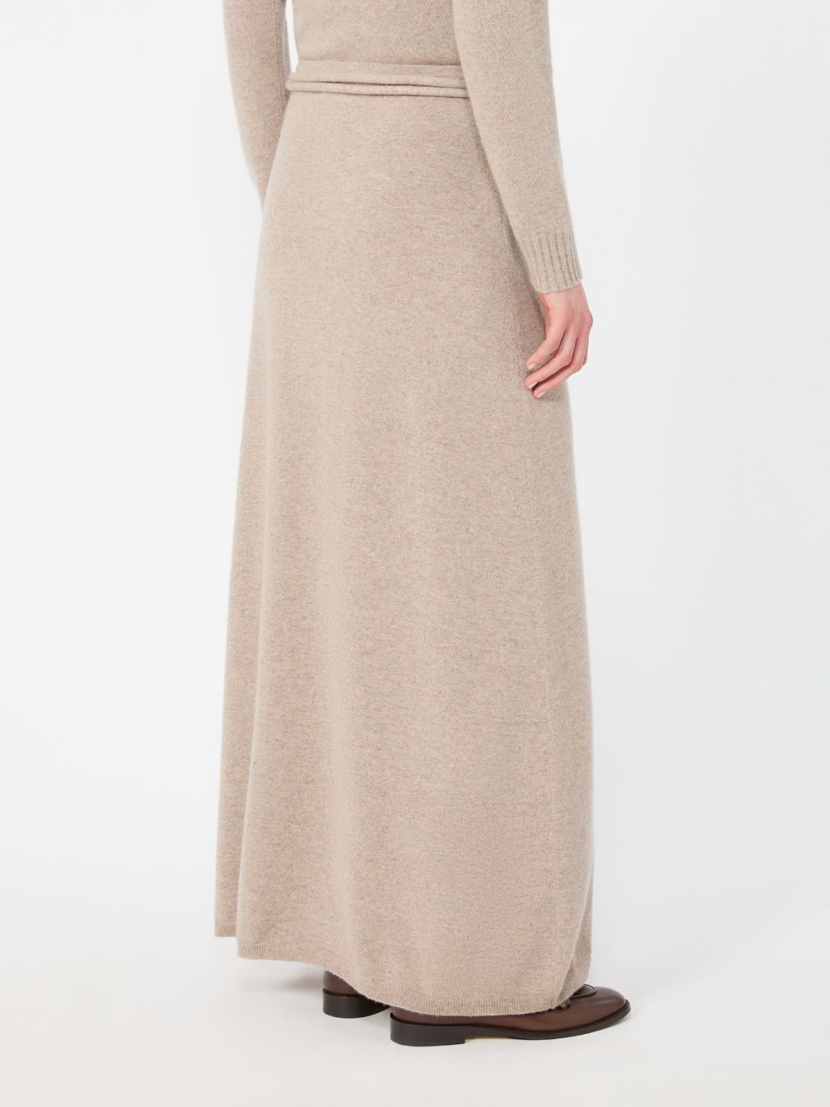 Long cashmere yarn skirt - SAND - Max Mara - 3
