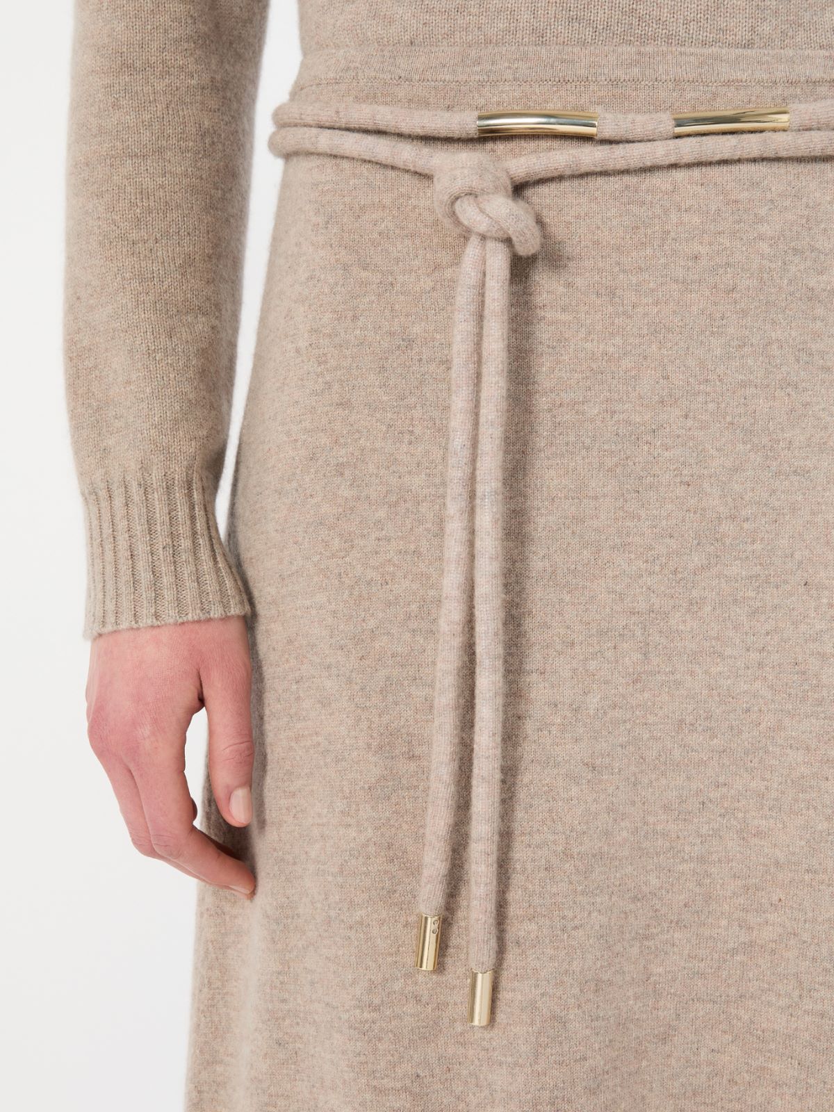 Long cashmere yarn skirt - SAND - Max Mara - 4