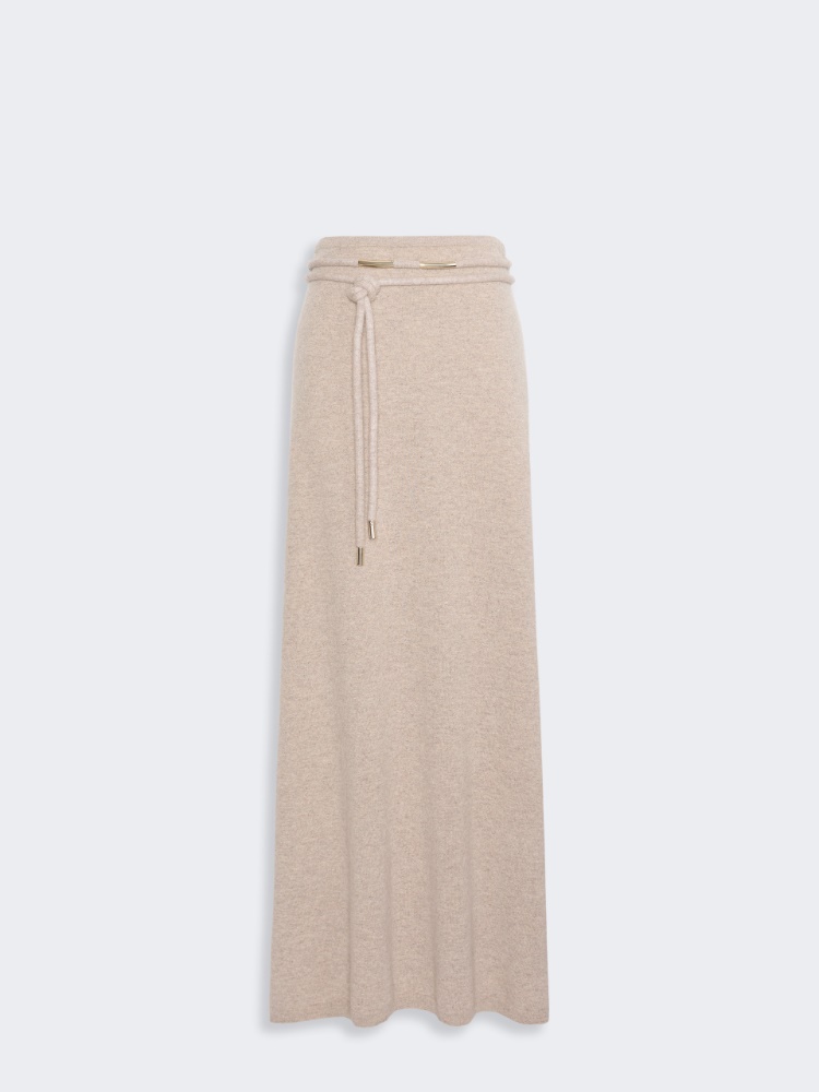 Long cashmere yarn skirt - SAND - Max Mara - 5
