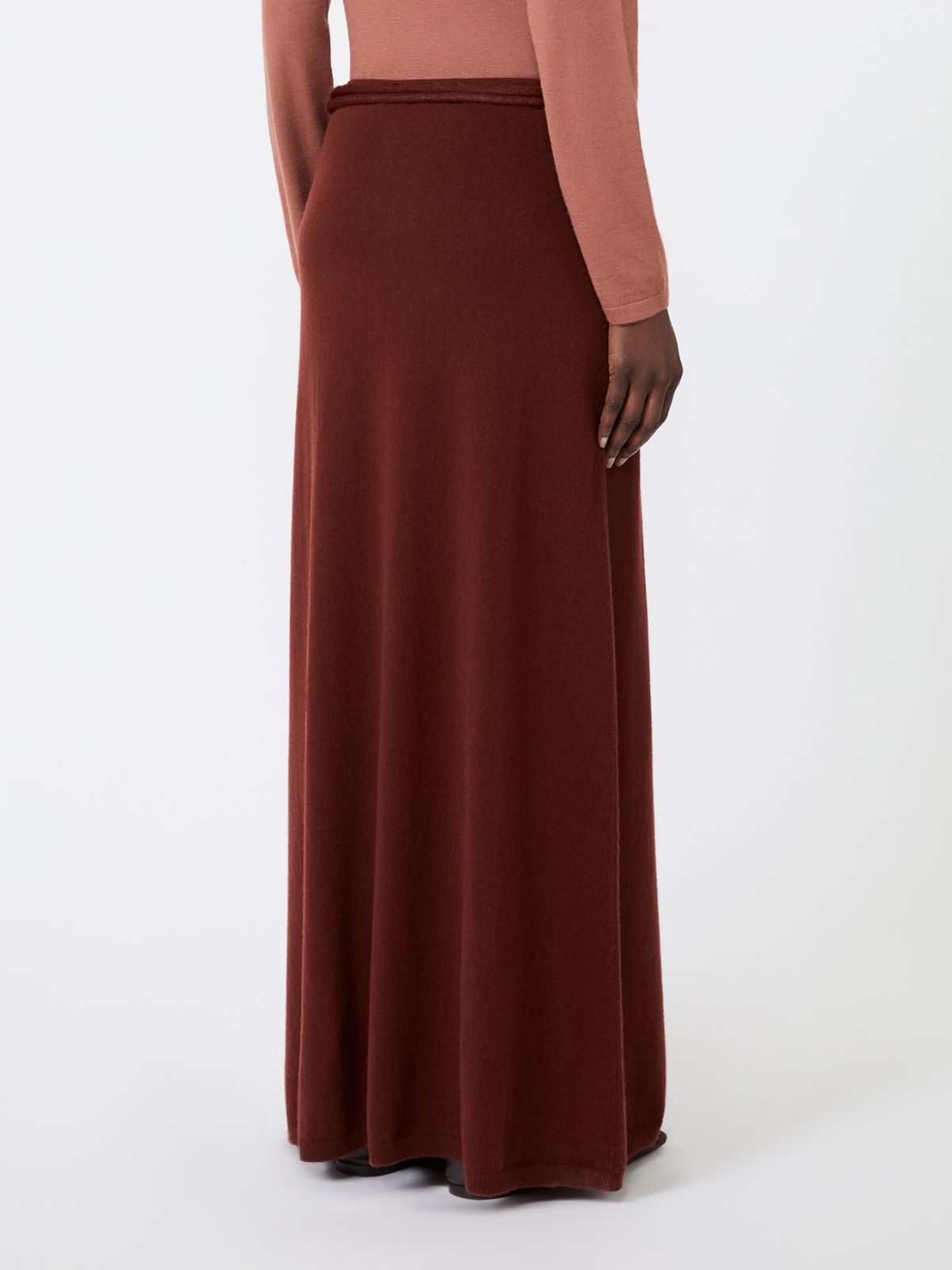Long cashmere yarn skirt - RUST - Max Mara - 3